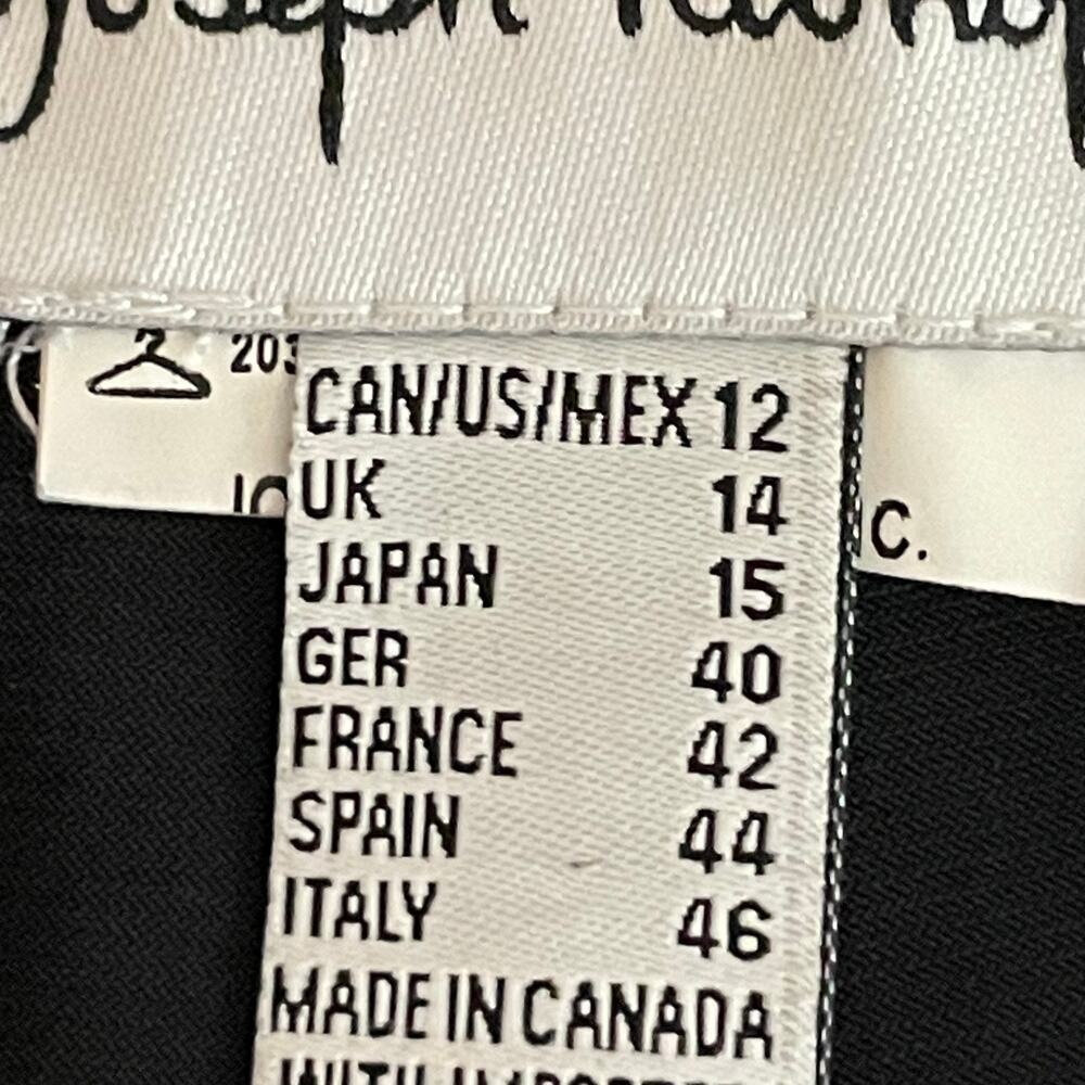 Joseph Ribkoff Size 12 High-Waist Leggings – Black Crackled Pattern,‎ Stretch - Picture 6 of 6